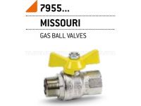 Кран газовый шаровой Bonomi MISSUORI GAS 1" ВН "бабочка" (79550008)