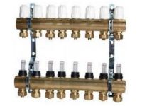 Коллектор GROSS в сборе 1"x3/4" 9 выходов Латунь