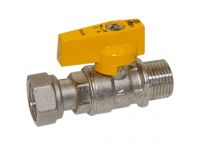 Bianchi Кран газовий прямий d1/2" З х 1/2" В (накидка гайка) (528M04040G)