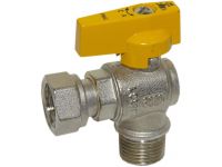 Bianchi Кран газовий кутовий d1/2" З х 1/2" В (накидка гайка) (526004040G)