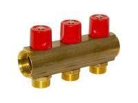 Bianchi Колектор з вентилями d1" х 3 х 3/4"ЗР (red/червоний) I-50 мм (233E06050A)