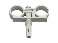 Кліпса подвійна з шурупом і дюбелем GoPlast S.r.l. Ø10 мм (1317D00010)