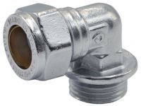 Коліно (ХРОМ) затискне з зовнішньою різьбою Comisa S.p.A. Ø15 x 1/2" З (8106403)