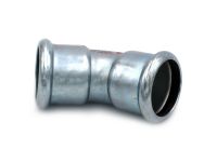 Коліно сталеве STEELPRES® RM 381/450 Ø28 45° ВВ оцинковане (опалення) (381028450)