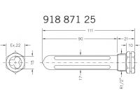 91887125 Капсула рифлена для капіляру Ø15,1 х 16 мм 1/2" 10 см Cewal S.p.A.