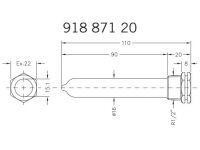 91887120 Капсула для капіляру Ø15,1 х 16 мм 1/2" 10 см Cewal S.p.A.