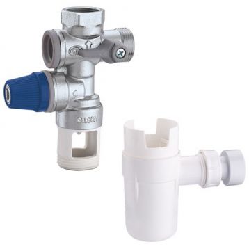 Caleffi Комплект безопасности бойлера вертикальный (группа безопасности d1/2 "4 kW + сифон Ø25/32) (526142) KIT