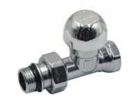 3305C Кран-термостат радіаторний хромований Ø1/2" ВЗ прямий Tiemme Raccorderie Spa