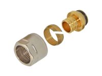 Гайка з ніпелем Ø20 х 2,0 х 3/4" нікель (ПЕ) GENERAL FITTINGS (330080N052020A)