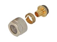 Гайка з ніпелем Ø16 х 2,0 х 3/4" нікель (ПЕ) GENERAL FITTINGS (330080N051620A)