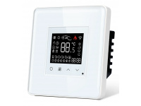 1DAL Терморегулятор для електричної чи водяної теплої підлоги Wi-Fi Білий, Скляна рамка, Сенсорний (G86D-TRWF.WT)
