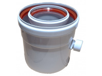 Конденсатовідвідник та конденсатозбірник коаксіальний d80/125 для турбованого газового котла